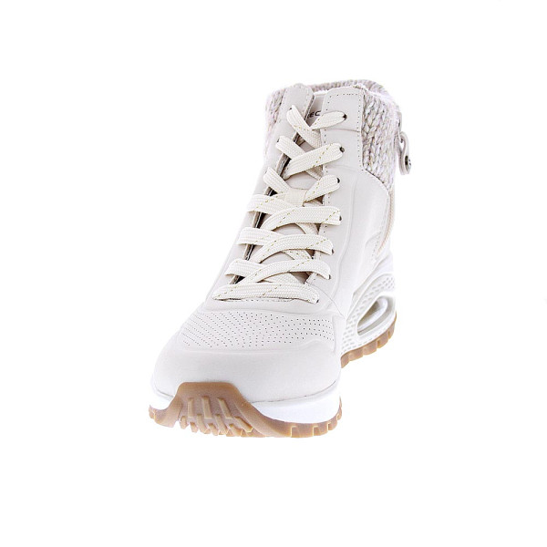 Zapatillas botas Skechers zapatos Mujer modelo Uno Rugged Blanco Cremallera