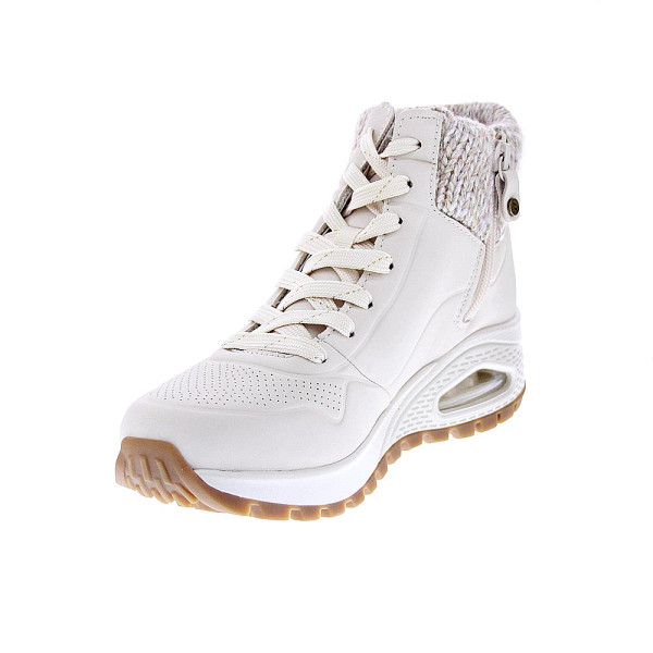 Zapatillas botas Skechers zapatos Mujer modelo Uno Rugged Blanco Cremallera