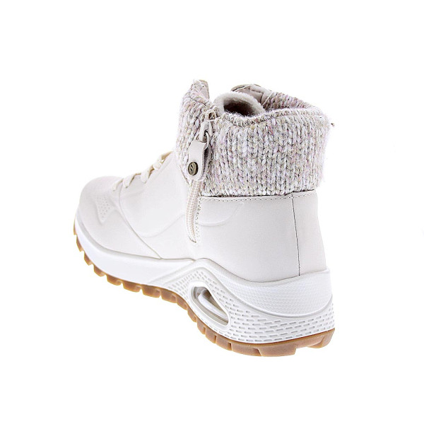 Zapatillas botas Skechers zapatos Mujer modelo Uno Rugged Blanco Cremallera