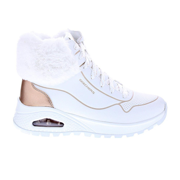 Botines Skechers zapatos Mujer modelo Uno Rugged Blanco Cremallera