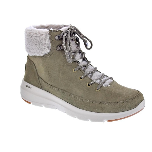 Botines Skechers zapatos Mujer modelo Onthego Verde Cremallera