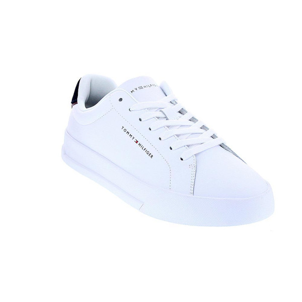 Zapatillas Tommy Hilfiger zapatos Hombre modelo Th Court Lth Blanco Cordón
