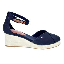 Alpargatas Tommy Hilfiger zapatos Mujer modelo Flag Closed Negro Hebilla