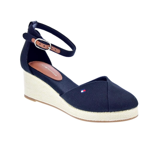 Alpargatas Tommy Hilfiger zapatos Mujer modelo Flag Closed Negro Hebilla