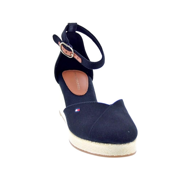 Alpargatas Tommy Hilfiger zapatos Mujer modelo Flag Closed Negro Hebilla