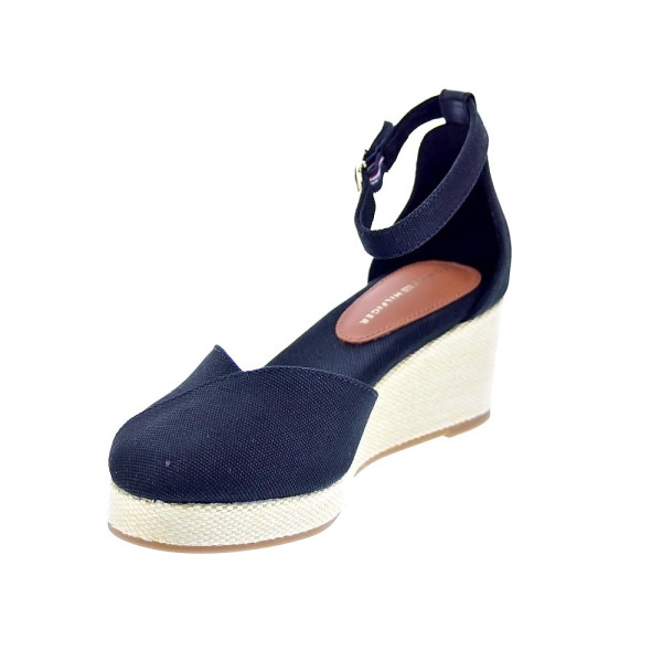 Alpargatas Tommy Hilfiger zapatos Mujer modelo Flag Closed Negro Hebilla