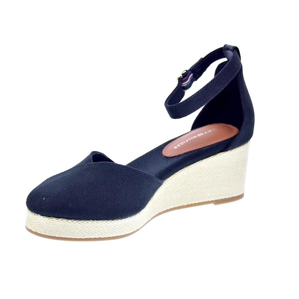 Alpargatas Tommy Hilfiger zapatos Mujer modelo Flag Closed Negro Hebilla