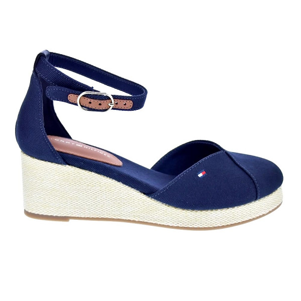 Alpargatas Tommy Hilfiger zapatos Mujer modelo Flag Closed Azul Hebilla