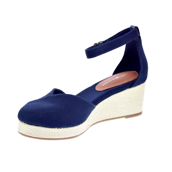 Alpargatas Tommy Hilfiger zapatos Mujer modelo Flag Closed Azul Hebilla