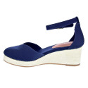 Alpargatas Tommy Hilfiger zapatos Mujer modelo Flag Closed Azul Hebilla