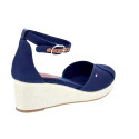 Alpargatas Tommy Hilfiger zapatos Mujer modelo Flag Closed Azul Hebilla