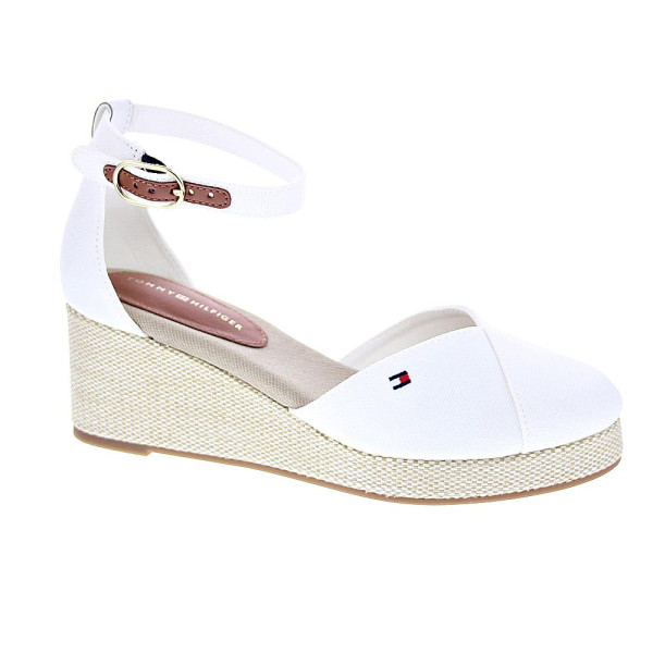 Alpargatas Tommy Hilfiger zapatos Mujer modelo Flag Closed Blanco Hebilla