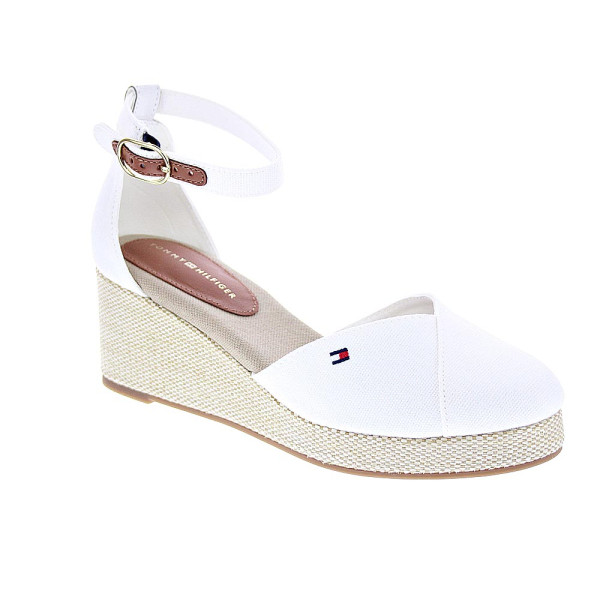 Alpargatas Tommy Hilfiger zapatos Mujer modelo Flag Closed Blanco Hebilla