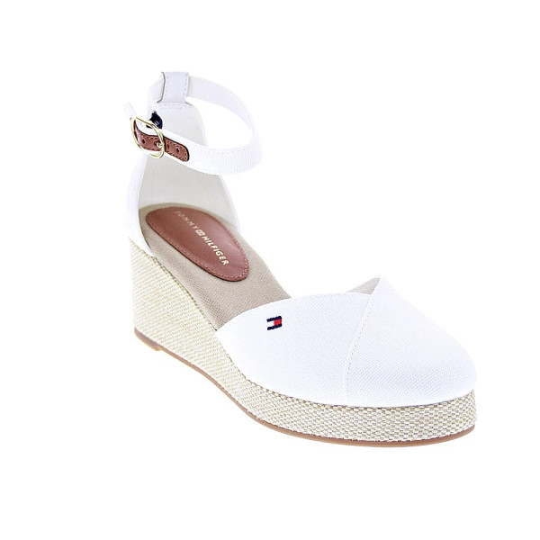Alpargatas Tommy Hilfiger zapatos Mujer modelo Flag Closed Blanco Hebilla