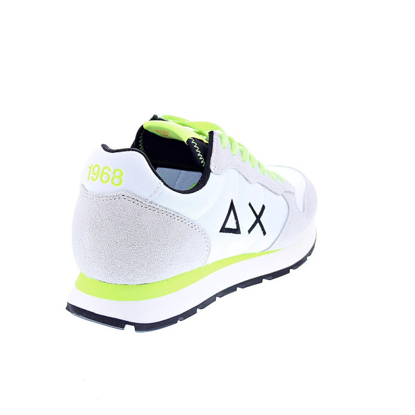 Zapatillas Sun68 AX zapatos Hombre modelo Tom Fluo Blanco Cordón