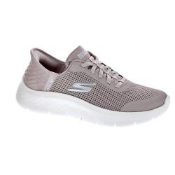 Zapatillas Skechers zapatos Mujer modelo Slip-ins Go Walk Flex Beige Elástico 2