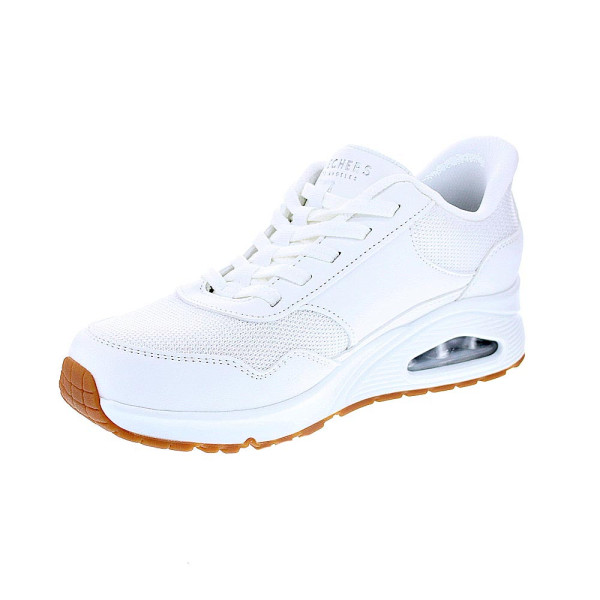 Zapatillas Skechers zapatos Mujer modelo Slip-ins Uno Blanco Elástico