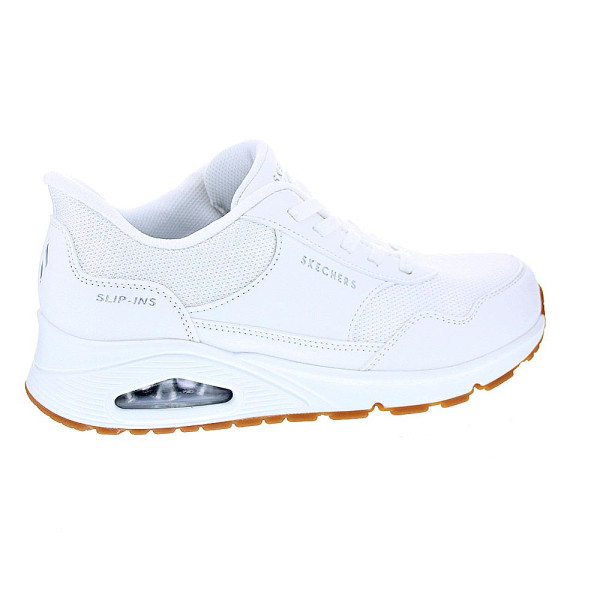 Zapatillas Skechers zapatos Mujer modelo Slip-ins Uno Blanco Elástico