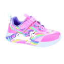 Zapatillas Skechers zapatos Niña modelo Luces Unicorn Chaser Rosa Velcro