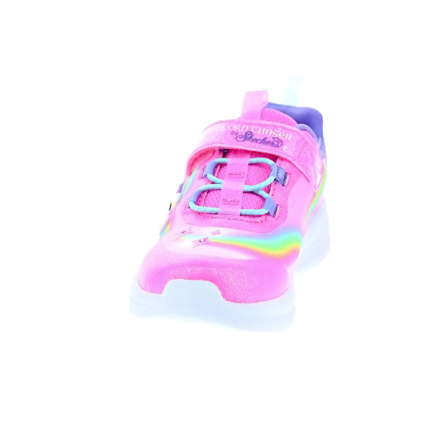 Zapatillas Skechers zapatos Niña modelo Luces Unicorn Chaser Rosa Velcro