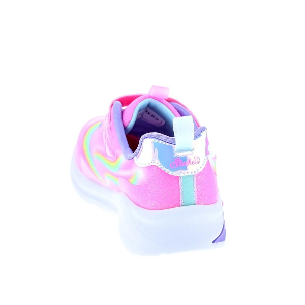 Zapatillas Skechers zapatos Niña modelo Luces Unicorn Chaser Rosa Velcro
