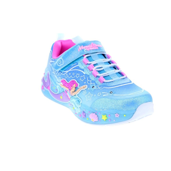 Zapatillas Skechers zapatos Niña modelo Mermaid Dreams Azul Velcro