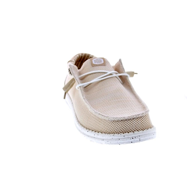 Mocasines Hey Dude zapatos Hombre modelo Wally Stretch Beige Elástico
