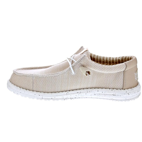 Mocasines Hey Dude zapatos Hombre modelo Wally Stretch Beige Elástico