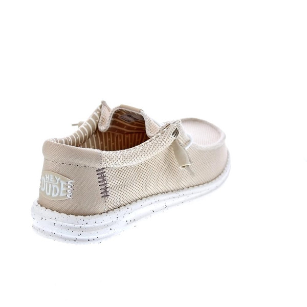 Mocasines Hey Dude zapatos Hombre modelo Wally Stretch Beige Elástico