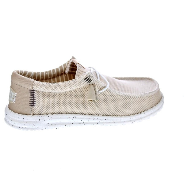 Mocasines Hey Dude zapatos Hombre modelo Wally Stretch Beige Elástico