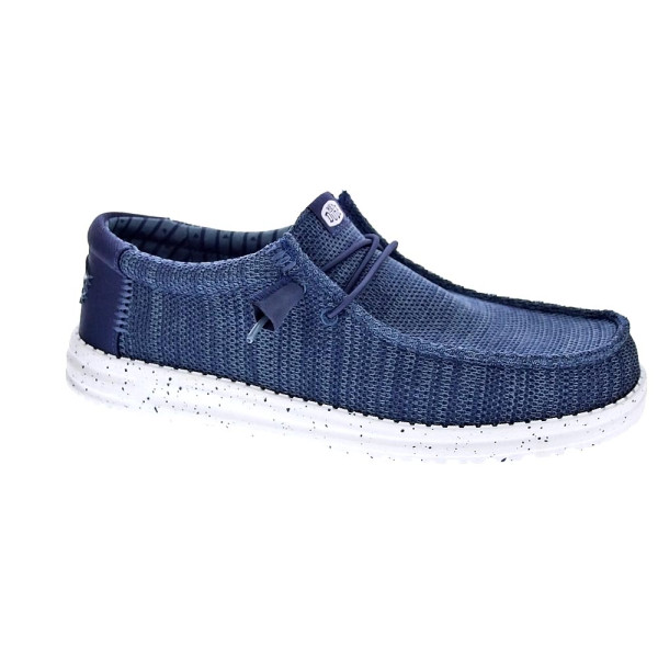 Mocasines Hey Dude zapatos Hombre modelo Wally Stretch Azul Elástico