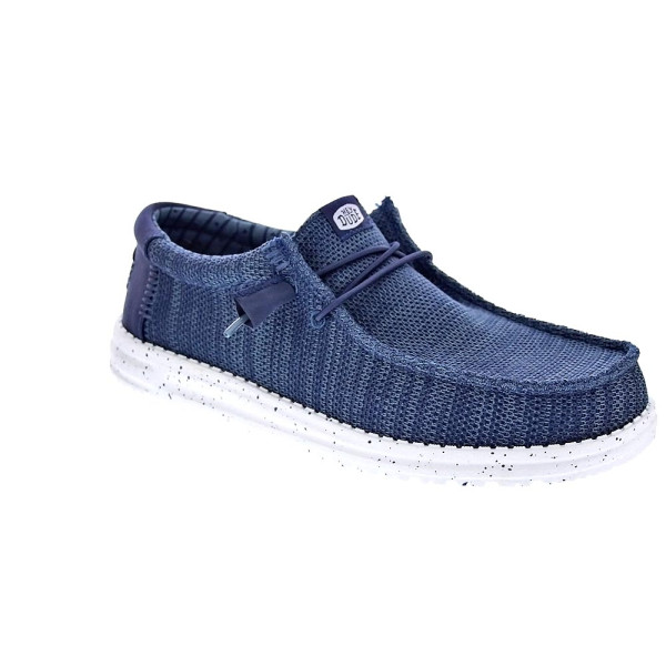 Mocasines Hey Dude zapatos Hombre modelo Wally Stretch Azul Elástico