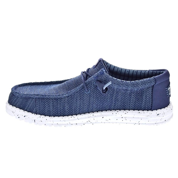 Mocasines Hey Dude zapatos Hombre modelo Wally Stretch Azul Elástico