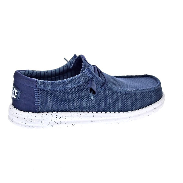 Mocasines Hey Dude zapatos Hombre modelo Wally Stretch Azul Elástico