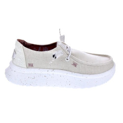 Mocasines Hey Dude zapatos Mujer modelo Wendy Peak Beige Elástico