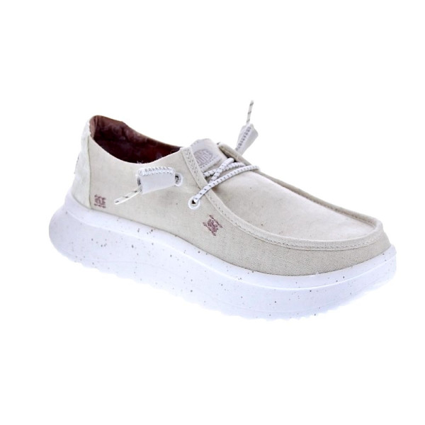 Mocasines Hey Dude zapatos Mujer modelo Wendy Peak Beige Elástico