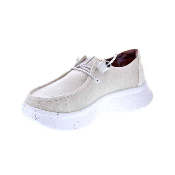Mocasines Hey Dude zapatos Mujer modelo Wendy Peak Beige Elástico