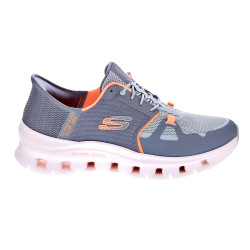 Zapatillas Skechers zapatos Mujer modelo Slip-ins G Lide Gris Elástico