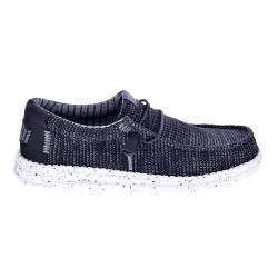 Mocasines Hey Dude zapatos Hombre modelo Wally Stretch Negro Elástico