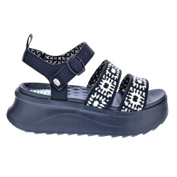 Sandalias Hey Dude zapatos Mujer modelo Delray Buckle Negro Hebilla