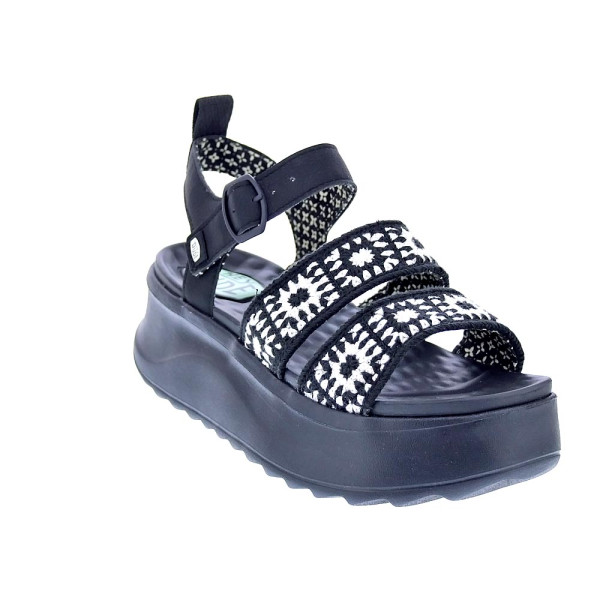 Sandalias Hey Dude zapatos Mujer modelo Delray Buckle Negro Hebilla