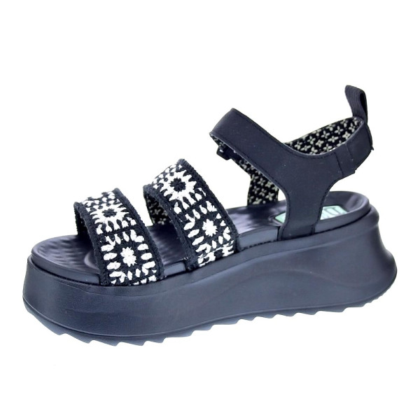 Sandalias Hey Dude zapatos Mujer modelo Delray Buckle Negro Hebilla