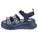 Sandalias Hey Dude zapatos Mujer modelo Delray Buckle Negro Hebilla