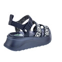 Sandalias Hey Dude zapatos Mujer modelo Delray Buckle Negro Hebilla