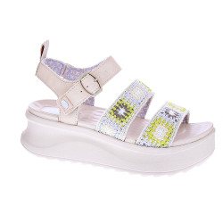 Sandalias Hey Dude zapatos Mujer modelo Delray Buckle Beige Hebilla 2