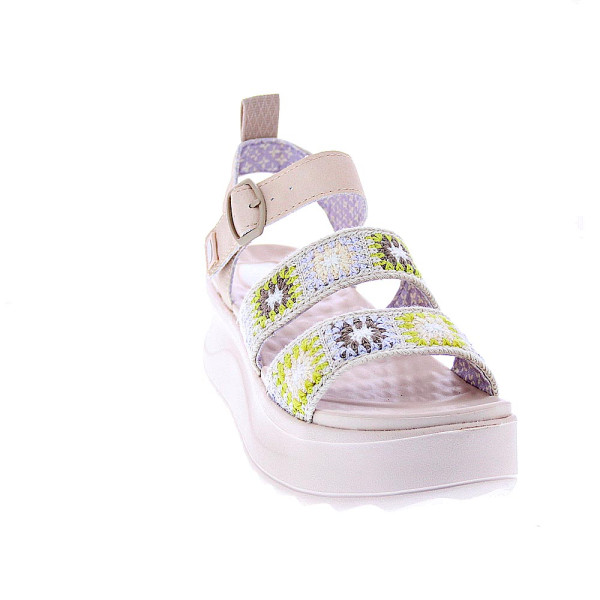 Sandalias Hey Dude zapatos Mujer modelo Delray Buckle Beige Hebilla