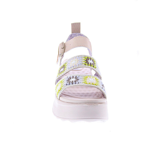 Sandalias Hey Dude zapatos Mujer modelo Delray Buckle Beige Hebilla