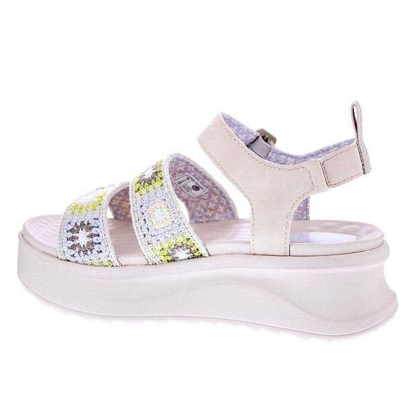 Sandalias Hey Dude zapatos Mujer modelo Delray Buckle Beige Hebilla