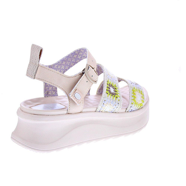 Sandalias Hey Dude zapatos Mujer modelo Delray Buckle Beige Hebilla