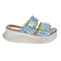 Sandalias Hey Dude zapatos Mujer modelo Delray Slide Azul Velcro